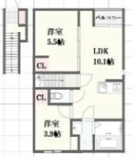 Rin bloom【202号室】の間取り