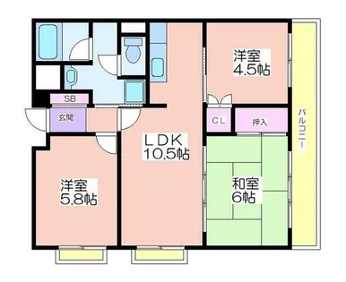 ヴィ・アンドエール【2階】の間取り