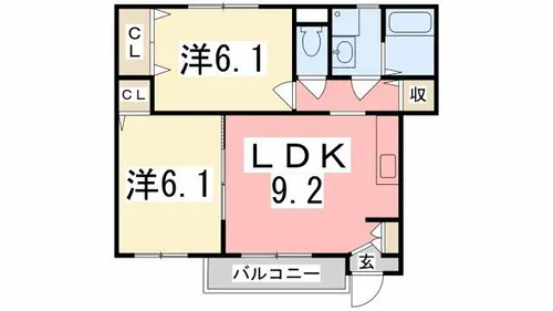 パストラル・ドミール【102号室】の間取り