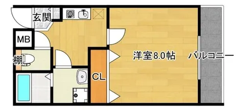 大阪府大阪市東淀川区豊新3丁目【マンション】の間取り