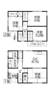 福岡県福岡市早良区田隈2丁目【タウンハウス】の間取り