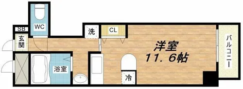 ブランメゾン堀川【6階】の間取り