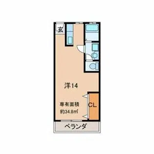 ドムール松原【5階】の間取り