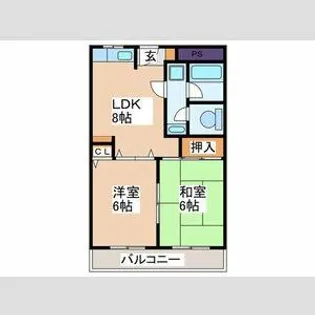 清信ハイツ【3階】の間取り