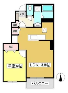 サンリット横井A【1階】の間取り