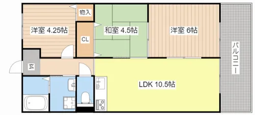 彦根ガーデンハイツ【405号室】の間取り