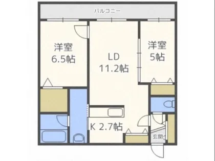 PUDELNOAH学園前【4階】の間取り