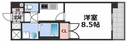 CASSIA高井田NorthCourt【9階】の間取り