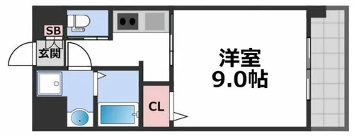 フォレストグレイス高井田Ⅰ【4階】の間取り