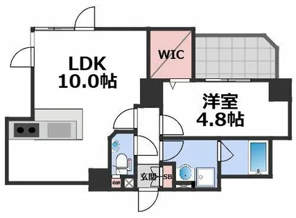 プレミアム菱屋西【8階】の間取り