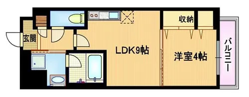 大阪府大阪市都島区都島南通2丁目【マンション】の間取り
