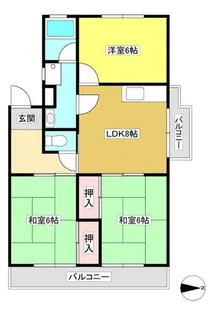 サンハイツすみれ【303号室】の間取り
