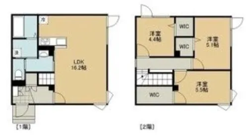 北海道札幌市東区本町二条7丁目【一戸建】の間取り