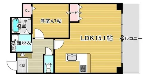 大阪府大阪市東淀川区南江口3丁目【マンション】の間取り