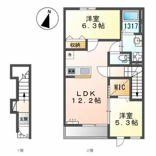 アクロポリスⅦ【2階】の間取り