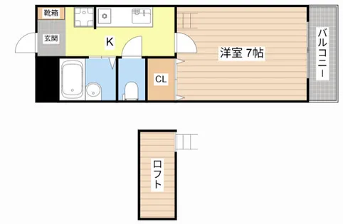 Excelハイツ五番館【216号室】の間取り