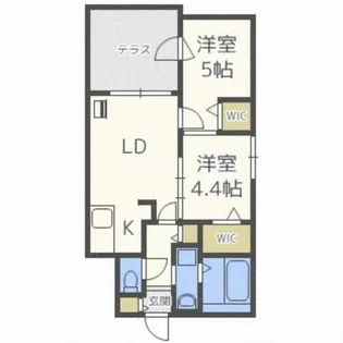 シェルピア24軒【1階】の間取り
