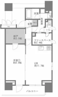 プレサンスNEO中之島公園【15階】の間取り