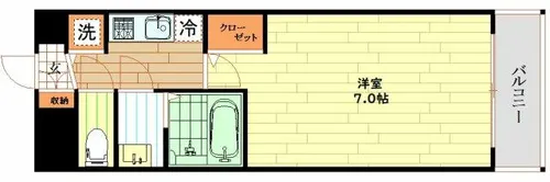 メインステージ大阪福島【3階】の間取り