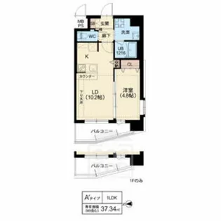 スプランディッド茨木天王【1階】の間取り