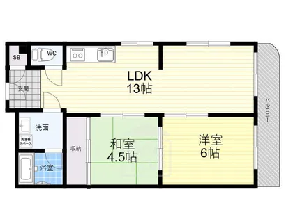 ハイツ山田【2階】の間取り