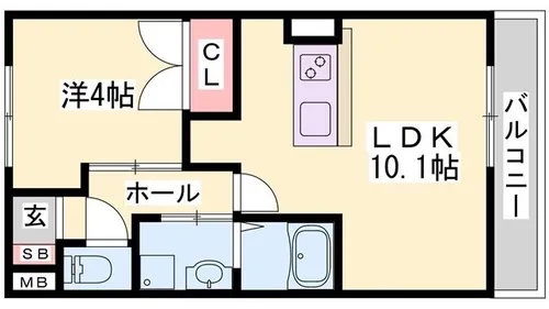 エルシオン【206号室】の間取り