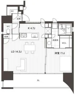 VALTHAUS【7階】の間取り