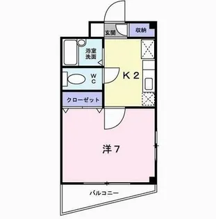 ハイツごうぐち【1階】の間取り