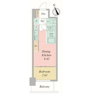 セレニテ夕陽丘エクラ【7階】の間取り