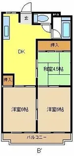 メゾン横町【106号室】の間取り