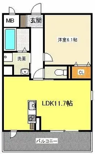 ロイヤル山王【2階】の間取り