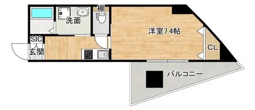 アウラ新大阪【8階】の間取り