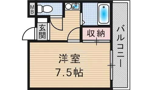 ホワイトアベニュー【1階】の間取り