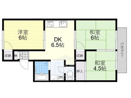 サンハイツ【2階】の間取り