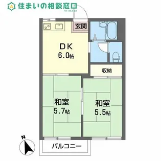 愛知県碧南市石橋町2丁目【アパート】の間取り