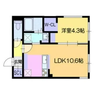 北海道札幌市豊平区平岸三条14丁目【マンション】の間取り