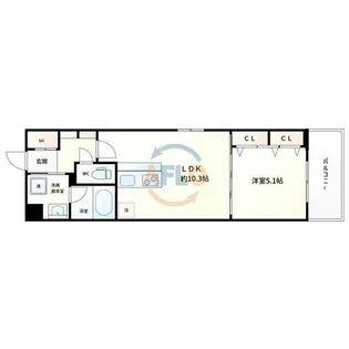 estageo太子橋【3階】の間取り