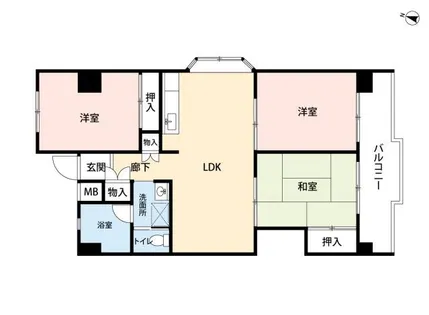 福岡県福岡市博多区半道橋2丁目【マンション】の間取り