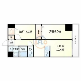 アーバンパーク新大阪【6階】の間取り