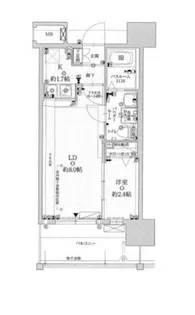福岡県福岡市中央区大手門2丁目【マンション】の間取り
