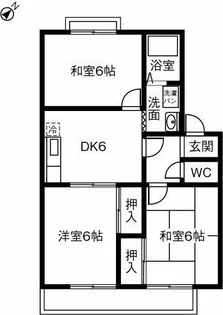 カレント北山B【203号室】の間取り