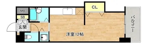 タツミ第6ハイツ新館【4階】の間取り