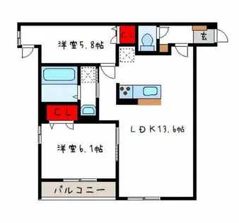 D-ROOM瓜破NORTH【1階】の間取り