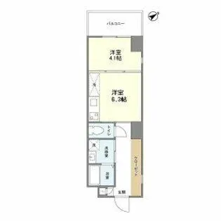 MIMOSA TERRACE【402号室】の間取り