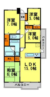 阪急日生ニュータウン花咲く丘の街C棟【410号室】の間取り