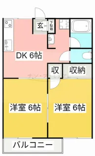アップルタウン【101号室】の間取り