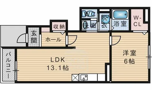 フロントリバーレジデンス【1階】の間取り