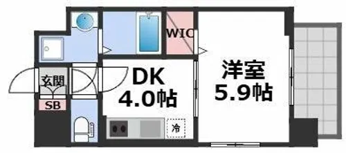 レジュールアッシュ緑橋駅前【11階】の間取り