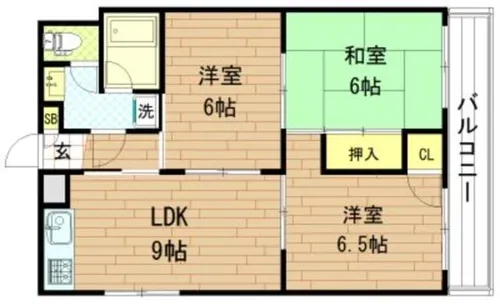 レジデンスハイビレッジ【2階】の間取り
