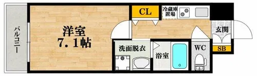 ふぁみーゆ日本橋Ⅲ【4階】の間取り